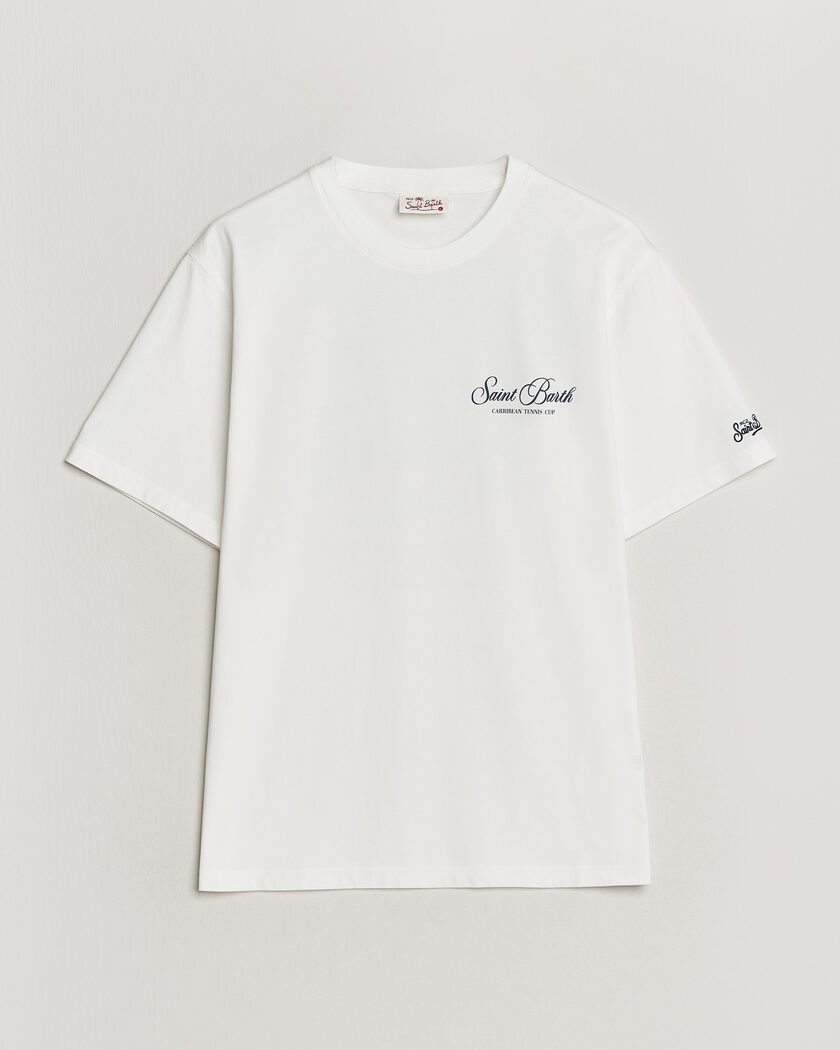 MC2 Saint Barth Back Printed Cotton T-Shirt Gustavia Cup – Hvid