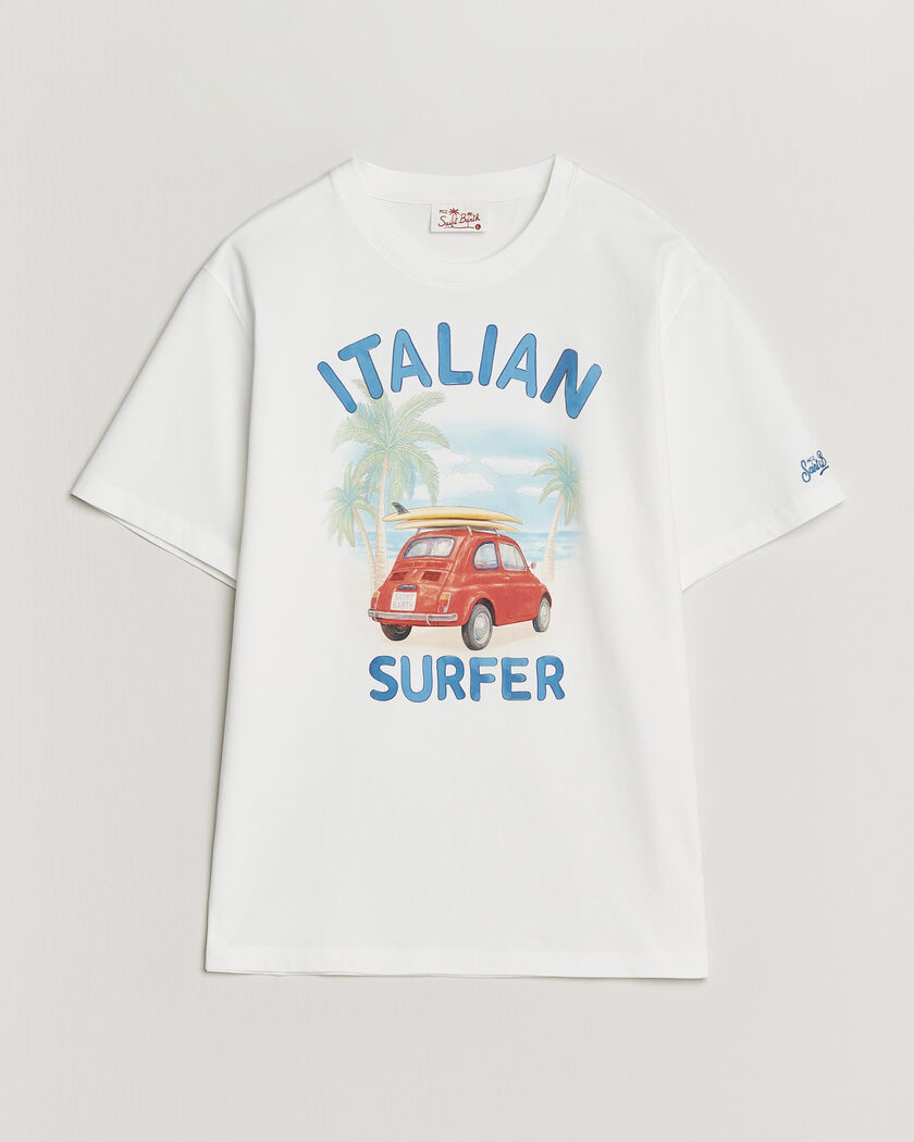 MC2 Saint Barth Printed Cotton T-Shirt Italian Surfer – Hvid