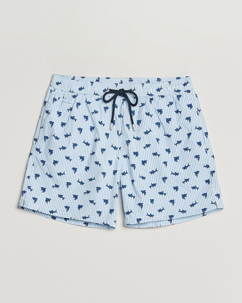 MC2 Saint Barth Printed Swim Shorts Blue Sharks – Blå