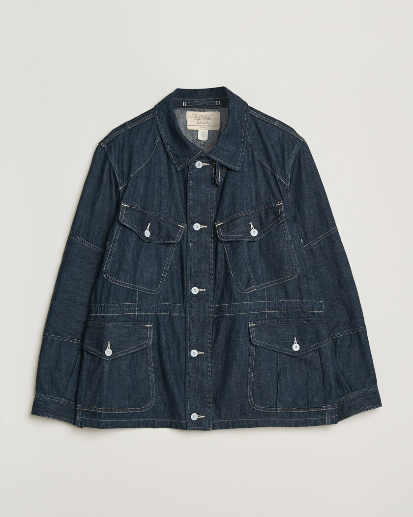 RRL Bannerman Denim Field Jacket Medium Wash – Blå