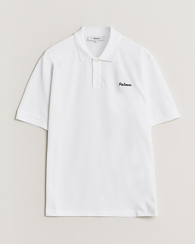 Palmes Stitch Piquet Polo White – Hvid