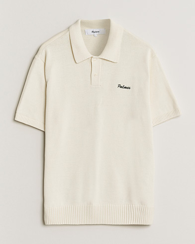 Palmes Cotton Knit Polo Off White – Hvid