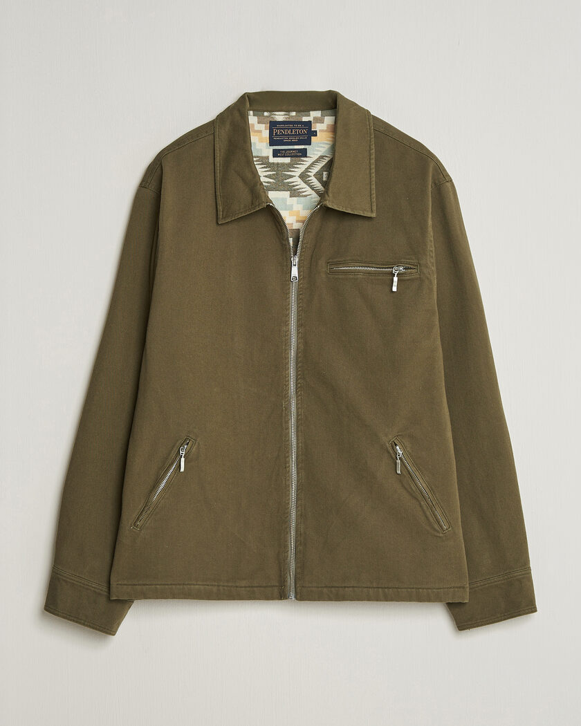 Pendleton Blandet Lined Bomber Jacket Sage – Grøn