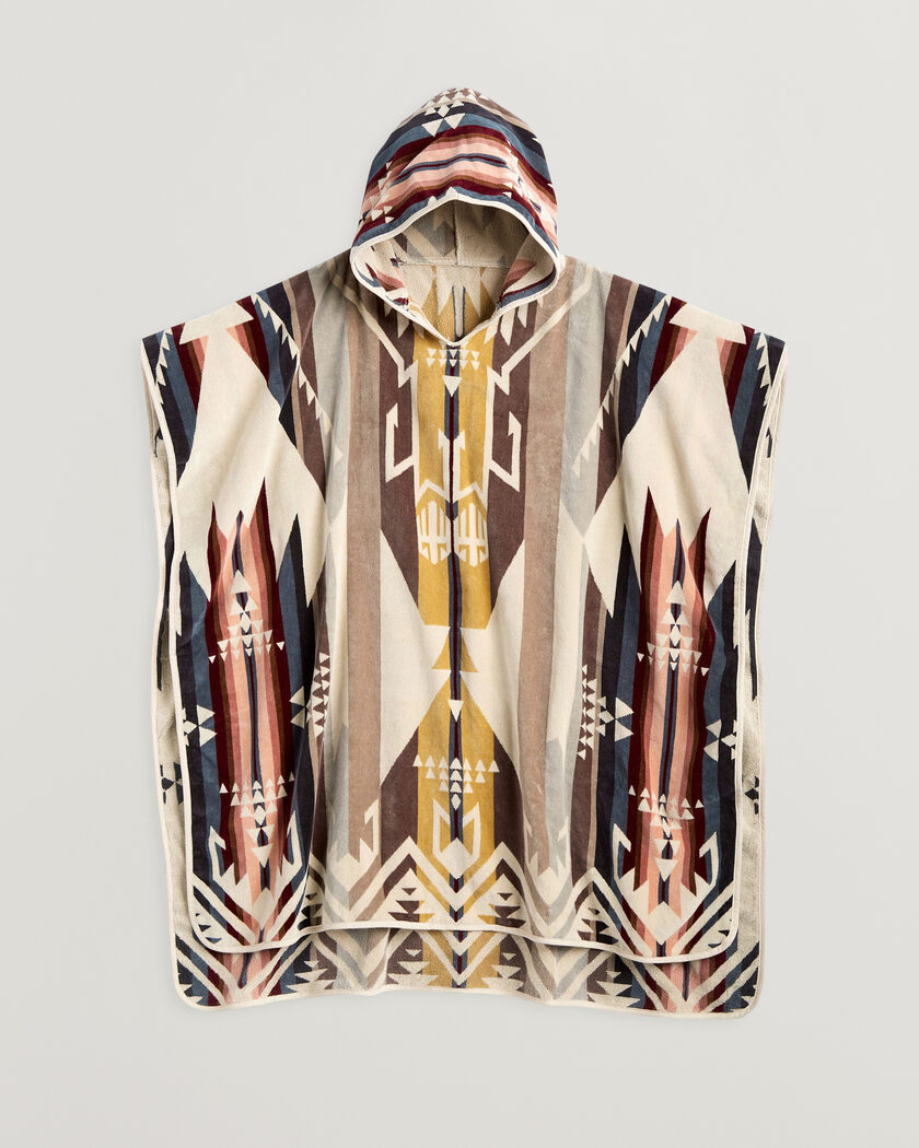 Pendleton Jacquard Hooded Towel White Sands Tan – Flerfarvet