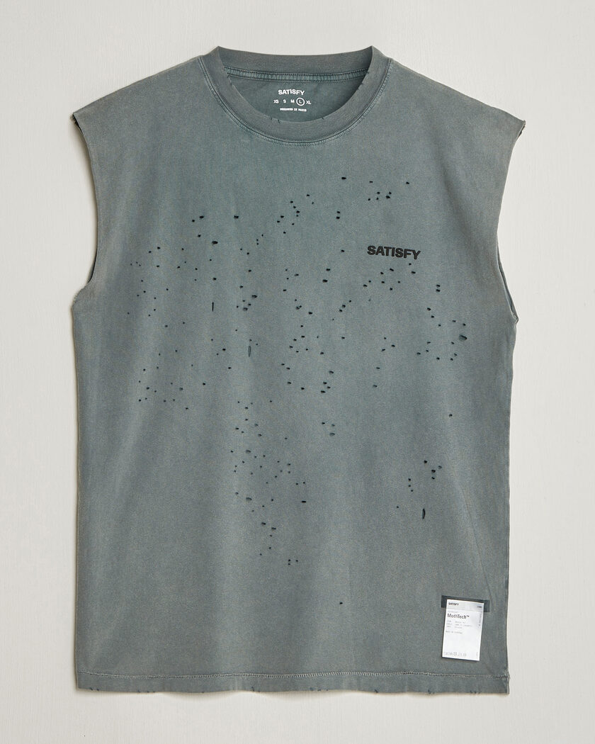 Satisfy MothTech Muscle Tee Faded Black – Sort