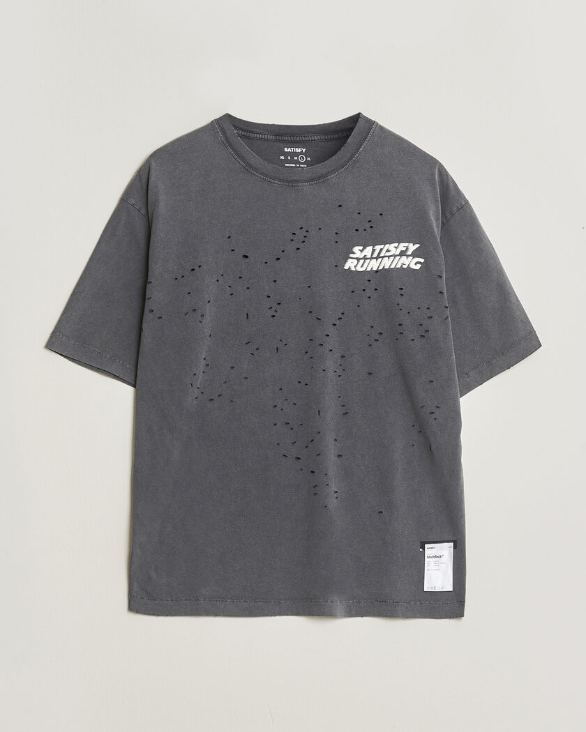 Satisfy MothTech Small Logo T-Shirt Aged Black – Sort