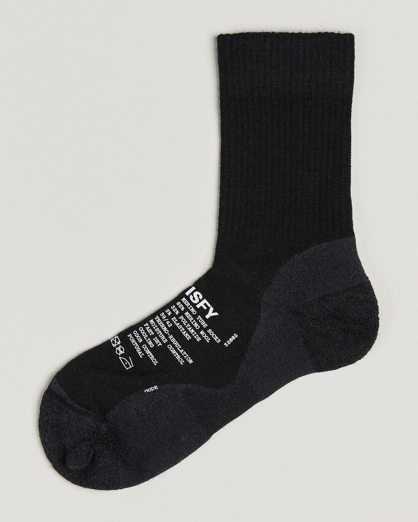  Satisfy Merino Tube Socks Black – Sort