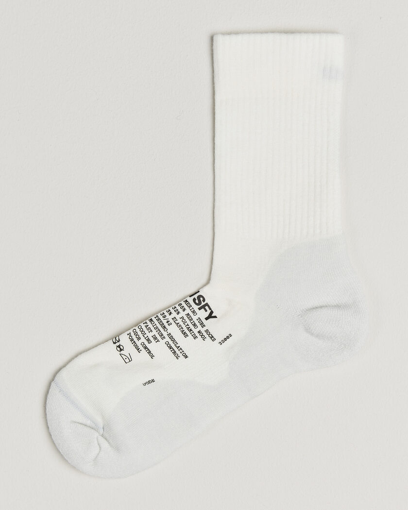 Satisfy Merino Tube Socks White – Hvid