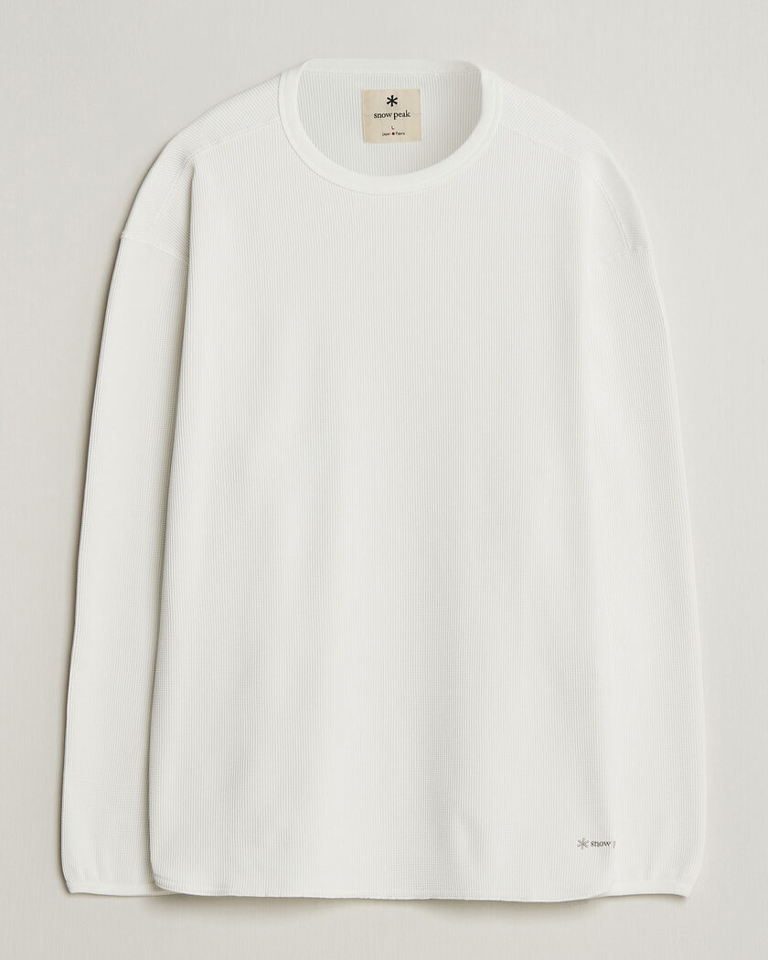 Snow Peak Dry Waffle Long Sleeve T-Shirt Off White – Hvid