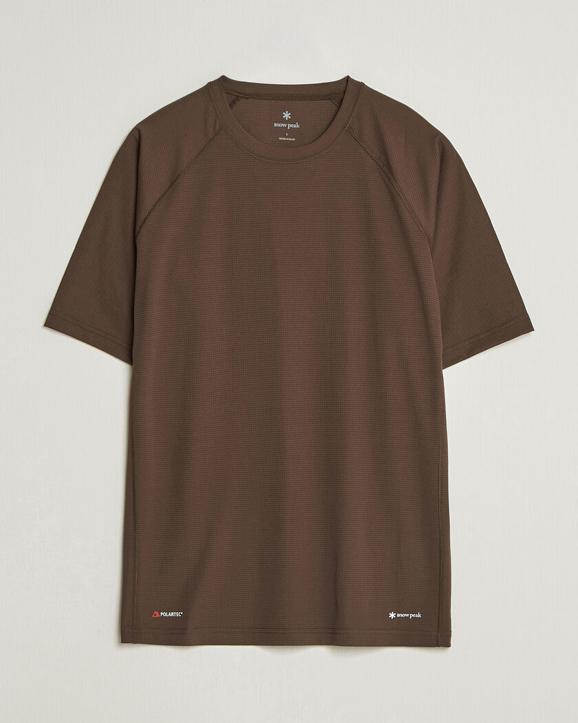 Snow Peak Polartec Power Dry T-Shirt Brown – Brun