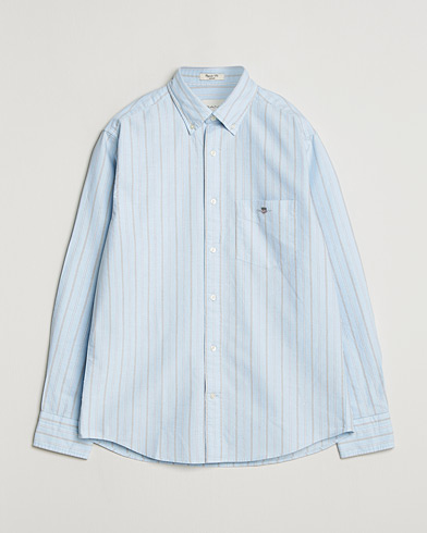 GANT Regluar Fit Clsasic Oxford Striped Shirt Sky Blue – Blå