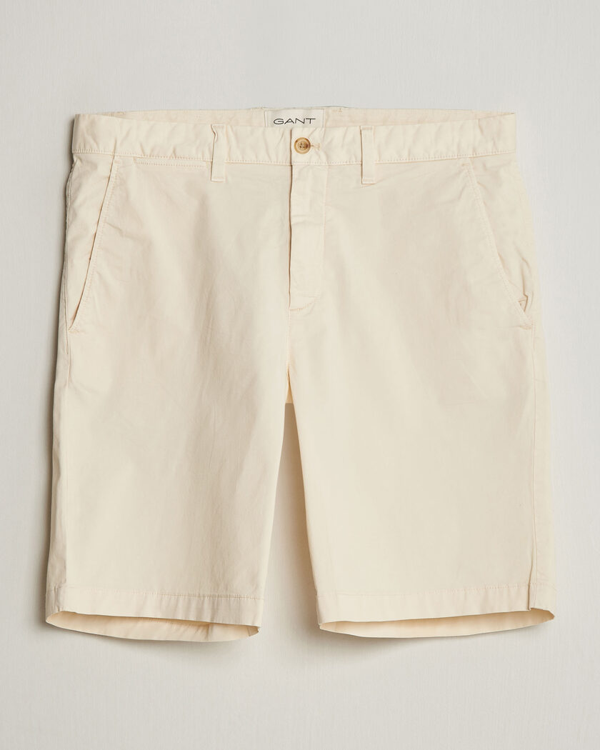 GANT Regular Sunfaded Shorts Cream – Hvid