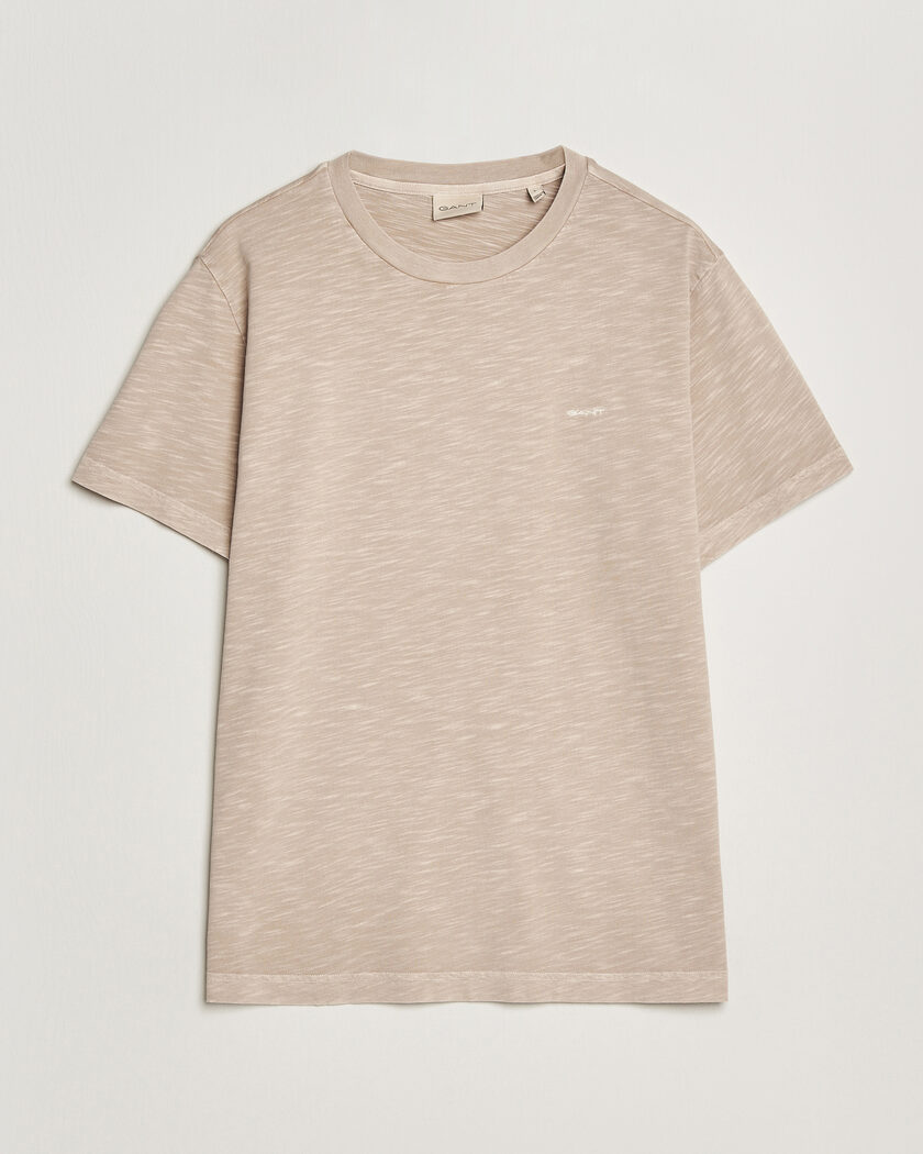 GANT Washed Slub T-Shirt Oat Beige – Beige