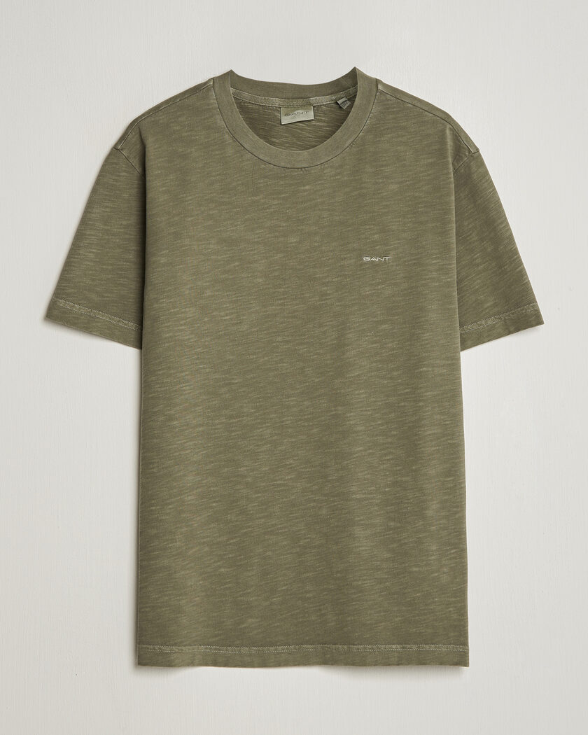 Gant Washed Slub T-Shirt Dry Herb Green – Grøn