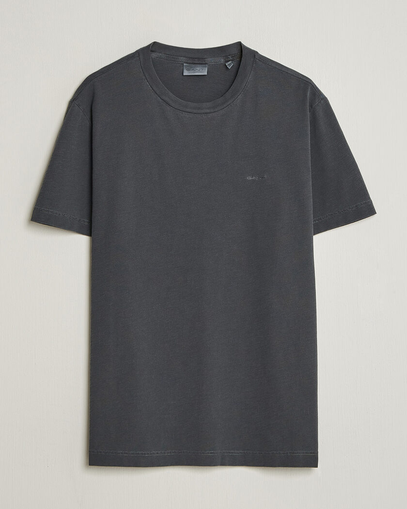 GANT Washed Slub T-Shirt Black – Grå