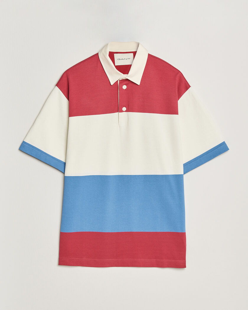GANT Striped Short Sleeve Rugger Multi – Flerfarvet