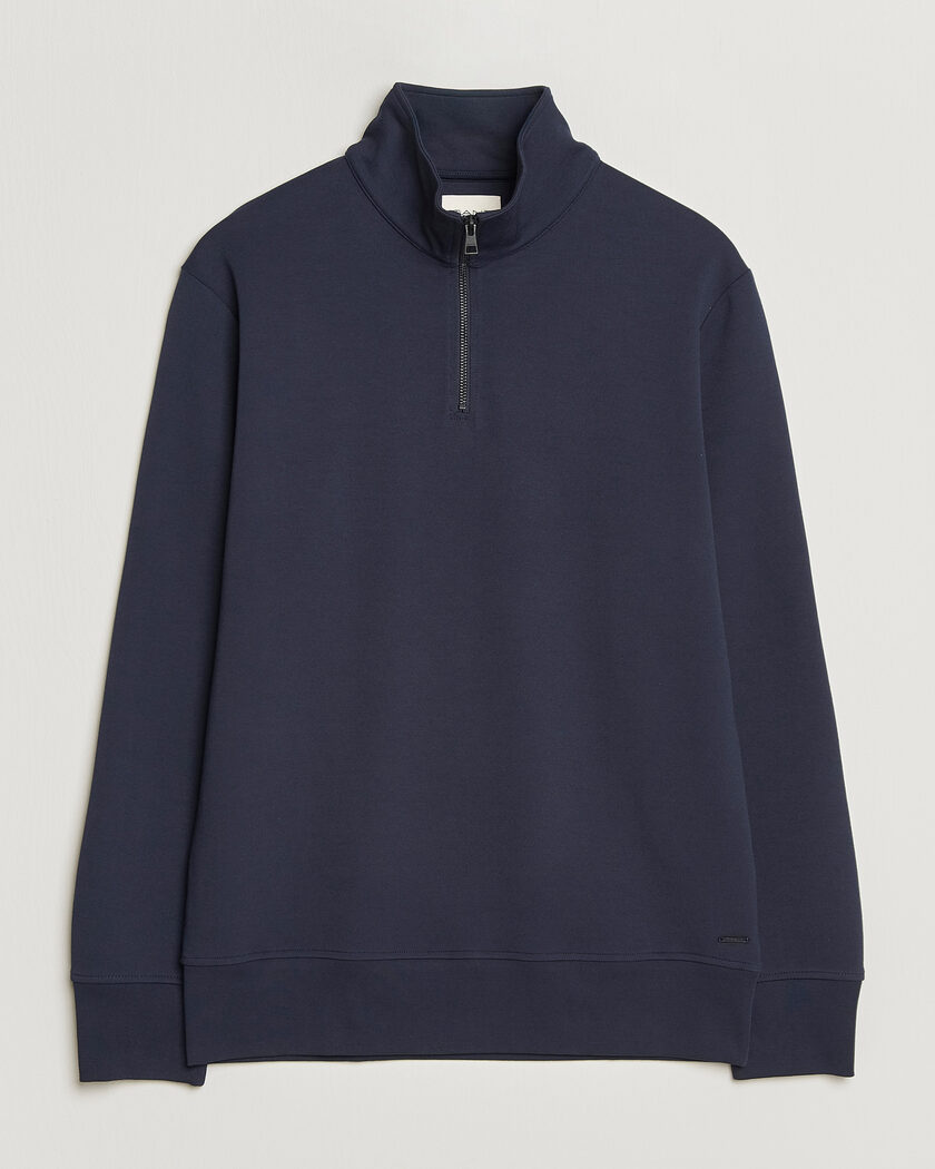 GANT Interlock Half Zip Evening Blue – Blå