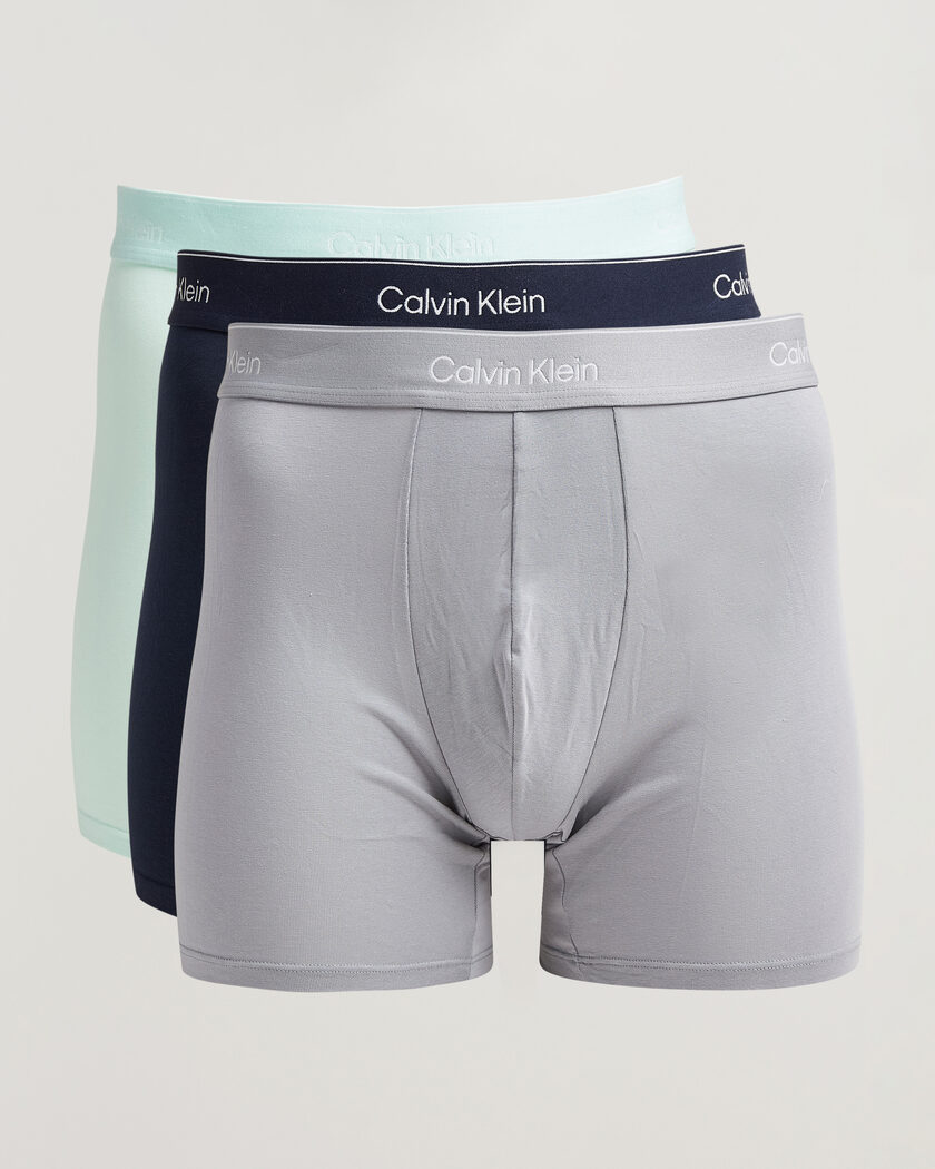 Calvin Klein 3-Pack Icon Cotton Stretch Boxer Brief Black/Grey/Green – Flerfarvet