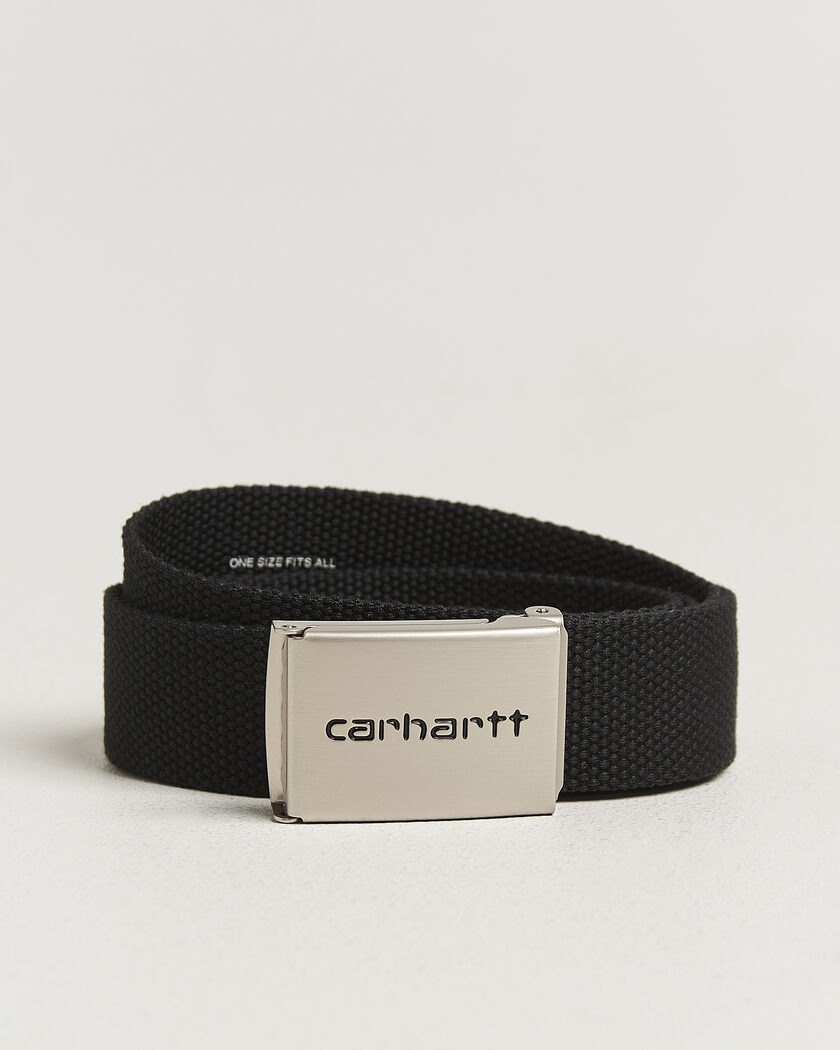 Carhartt WIP Clip Belt Chrome Black – Sort
