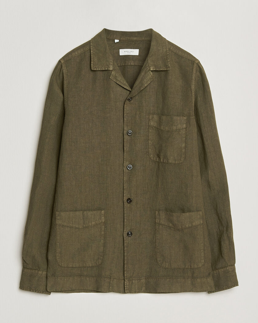 Boglioli Linen Painter Jacket Military – Grøn
