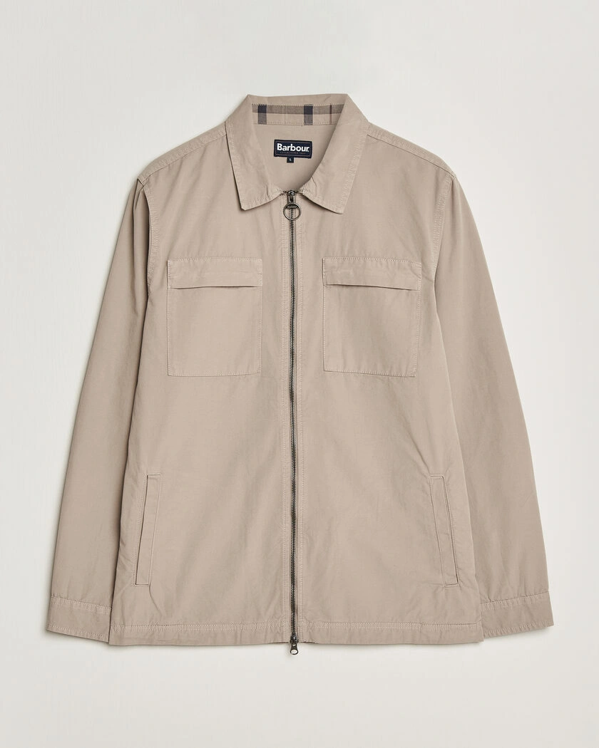 Barbour Lifestyle Glendale Zip Overshirt Concrete – Beige