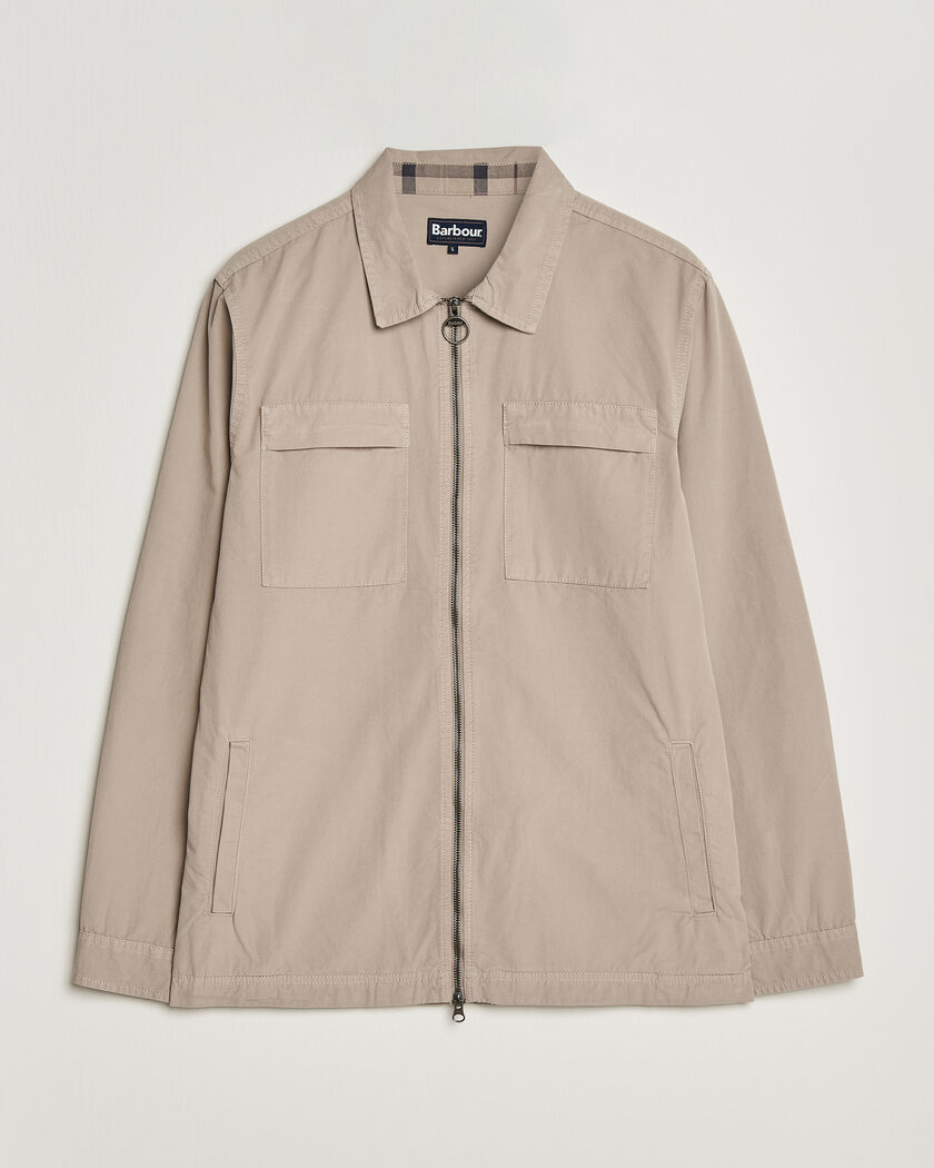 Barbour Lifestyle Glendale Zip Overshirt Concrete – Beige