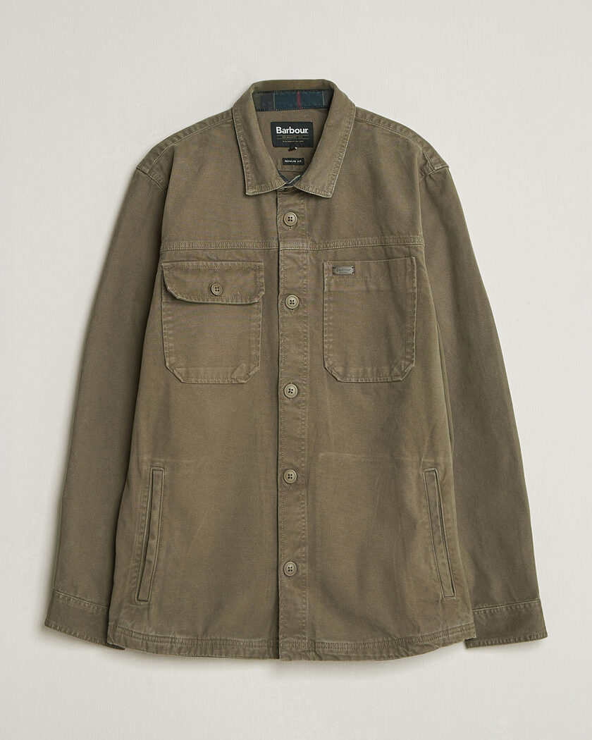 Barbour Lifestyle Lingfield Canvas Overshirt Fern – Grøn