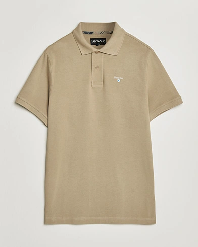 Barbour Lifestyle Tartan Pique Polo Washed Stone – Beige