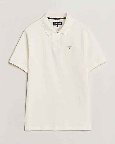 Barbour Lifestyle Tartan Pique Polo Whisper White – Hvid