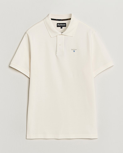 Barbour Lifestyle Tartan Pique Polo Whisper White – Hvid