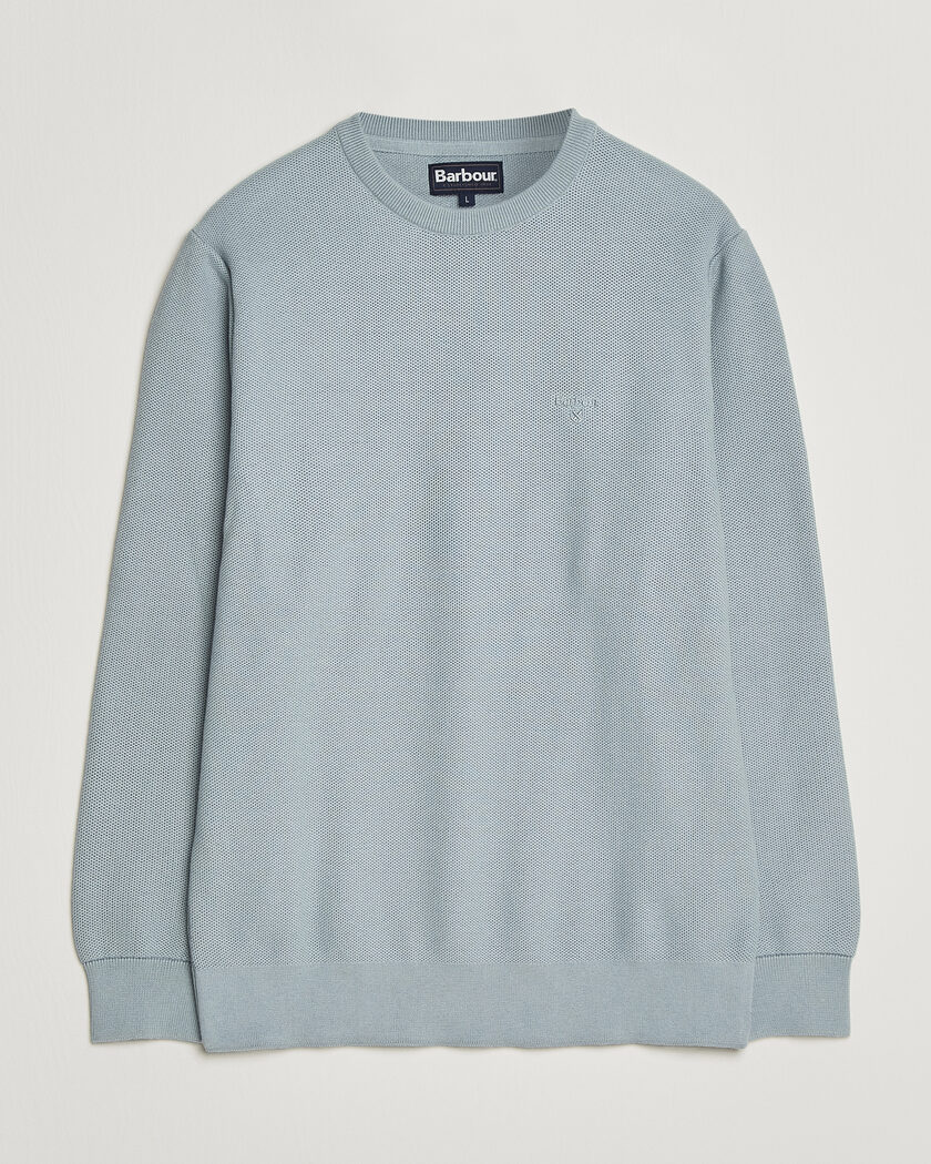 Barbour Lifestyle Honeycomb Crew Neck Slate – Blå