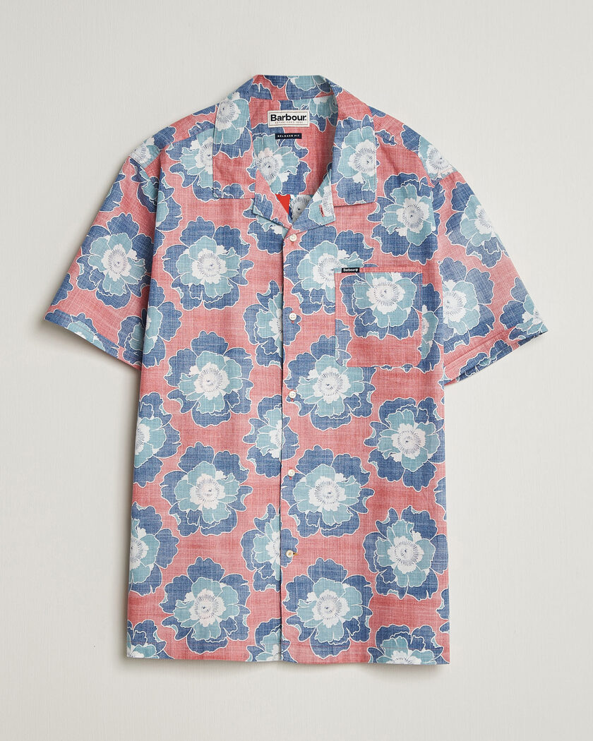 Barbour Lifestyle Hauxley Printed Summer Fit Shirt Lava – Flerfarvet