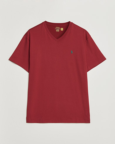 Polo Ralph Lauren V-Neck T-Shirt Heritage Red – Rød