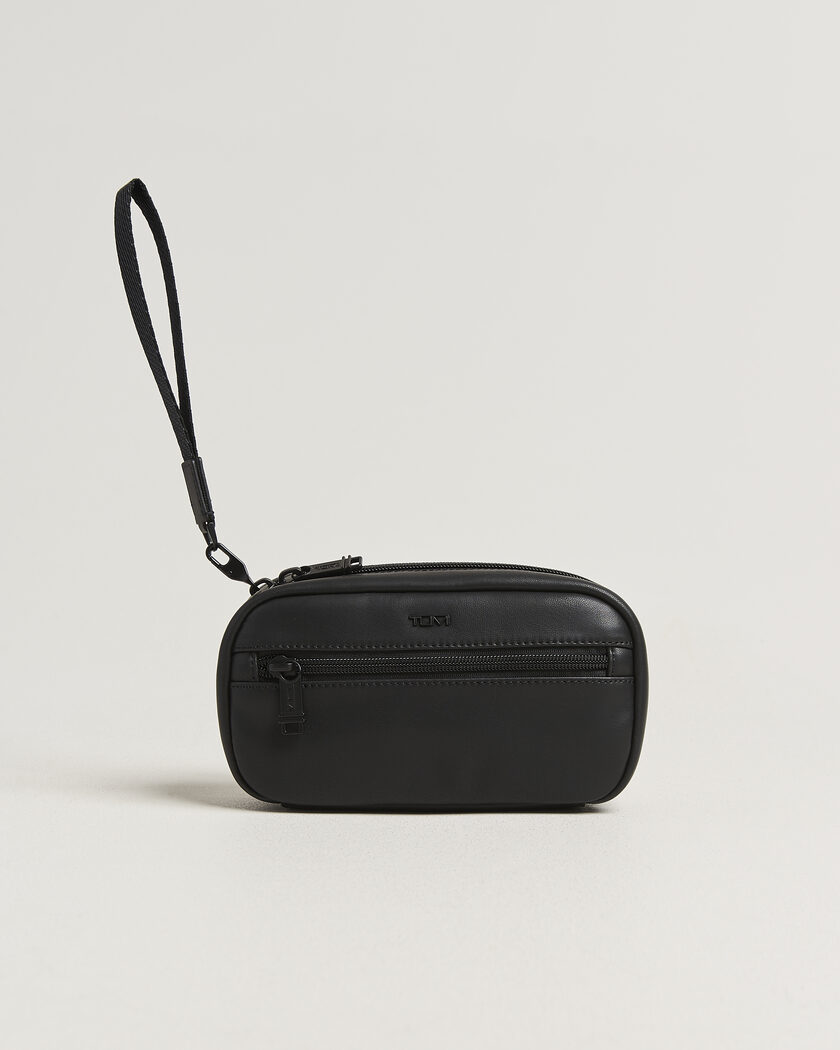 TUMI Leather Zip-Around Case Black – Sort