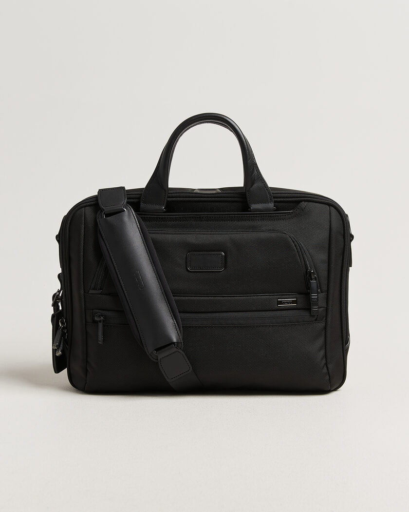 TUMI Alpha 4 Medium Briefcase Black – Sort