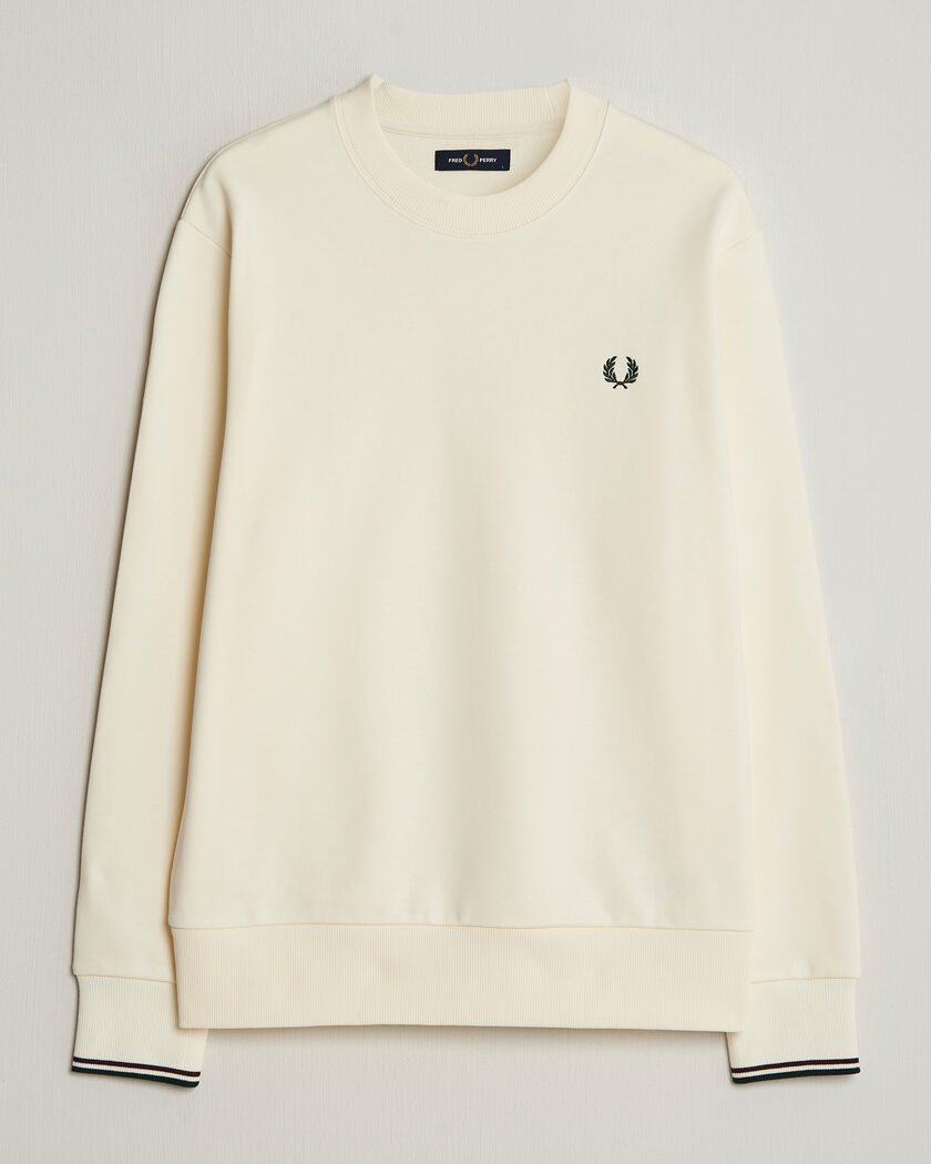 Fred Perry Crew Neck Sweatshirt Ecru – Hvid