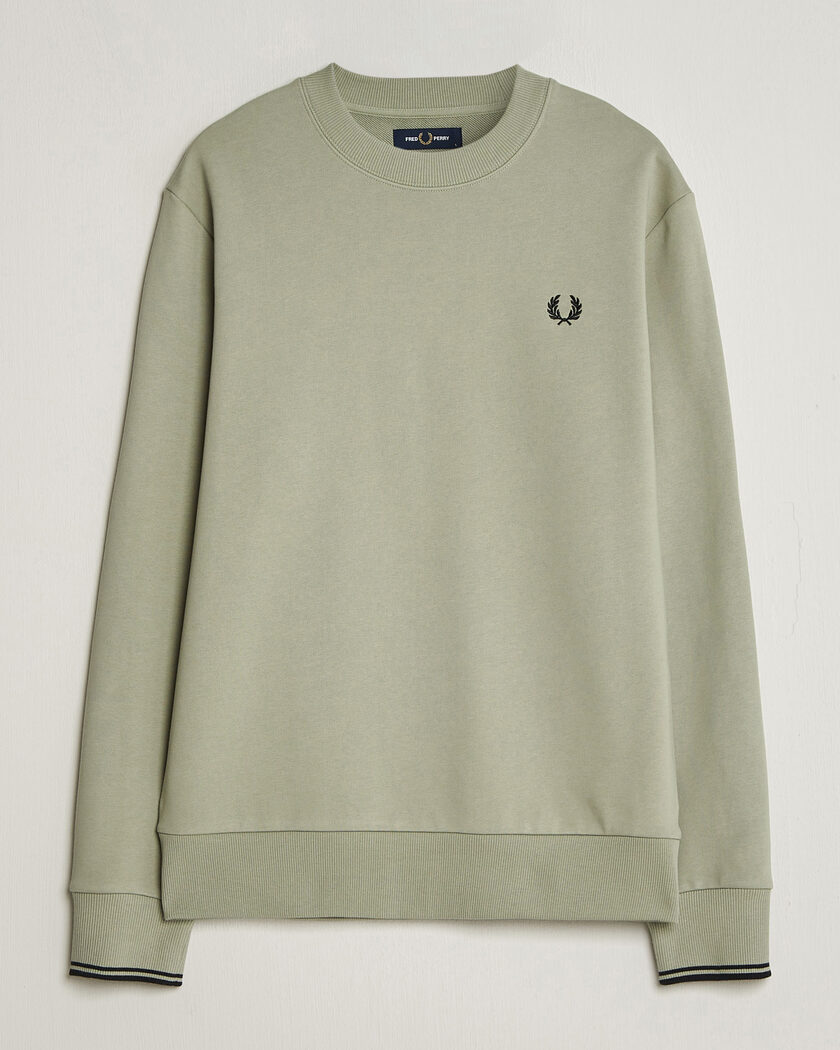 Fred Perry Crew Neck Sweatshirt Seagrass Green – Grøn