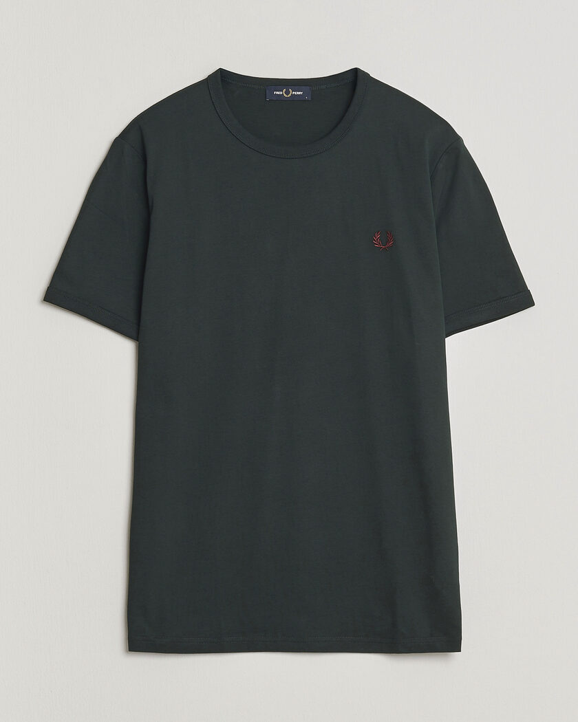 Fred Perry Ringer T-Shirt Grassroots Green – Grøn