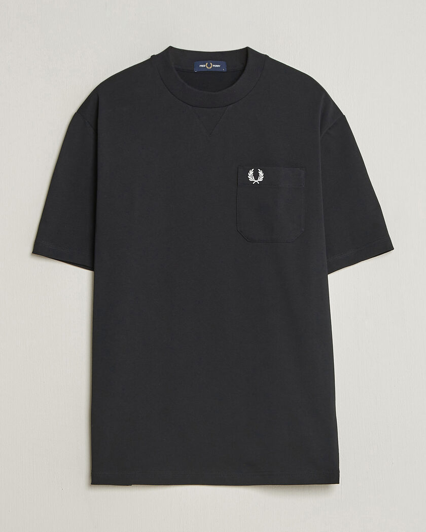 Fred Perry Heavy Pocket T-Shirt Black – Sort