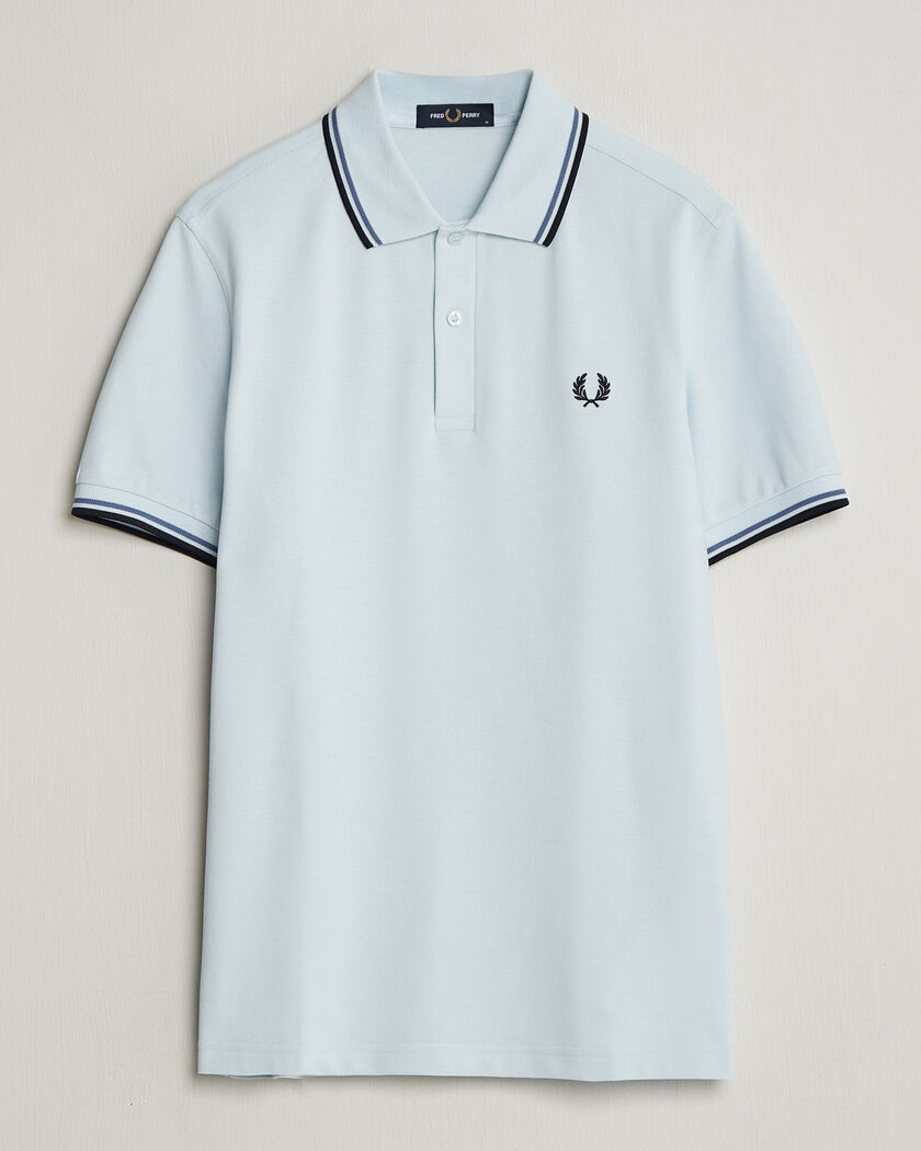 Fred Perry Twin Tipped Polo Shirt Light Ice – Blå