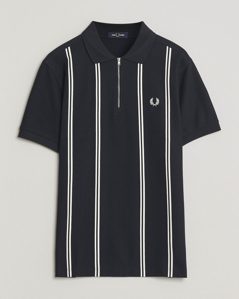 Fred Perry Vertical Striped Polo Navy – Blå