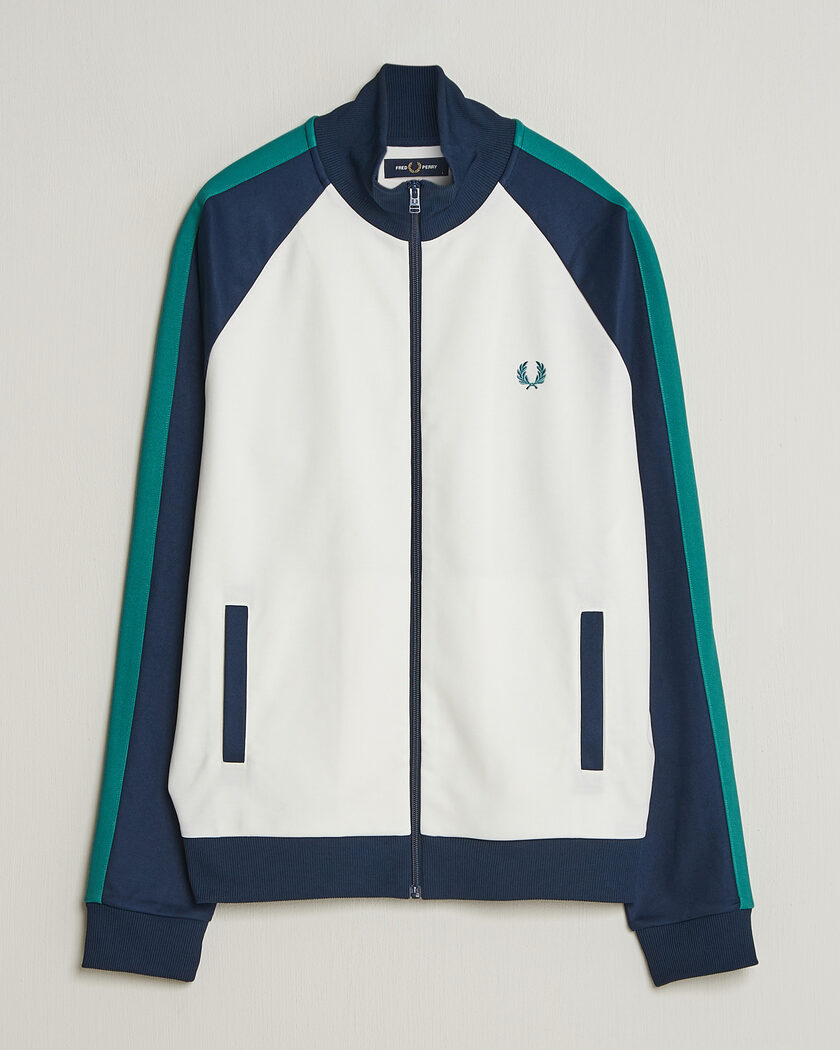 Fred Perry Contrast Sleeve Track Jacket Snow White – Flerfarvet
