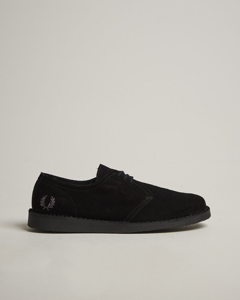 Fred Perry Linden Suede Derby Black – Sort