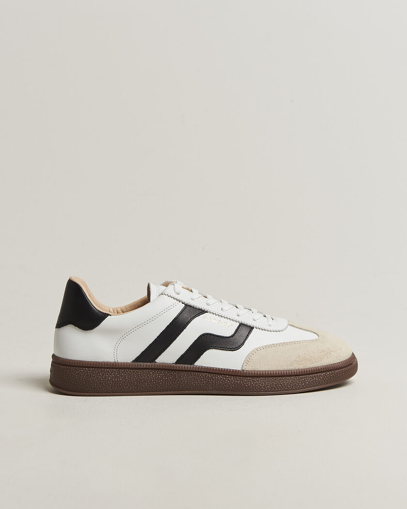 Gant Cuzmo Leather/Suede Sneaker White/Black – Hvid