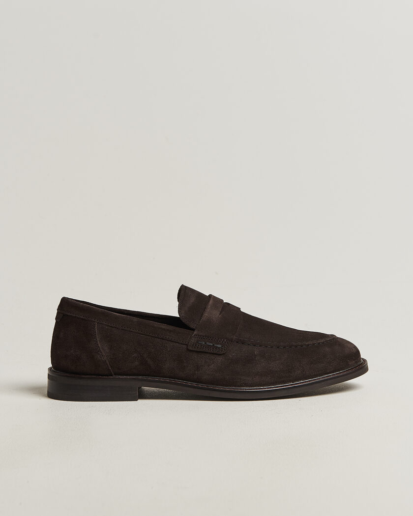 GANT Lozham Suede Loafer Dark Brown – Brun