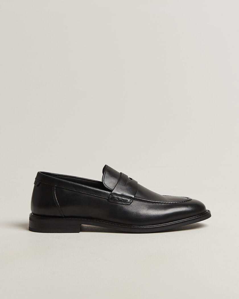 GANT Lozham Leather Loafer Black – Sort