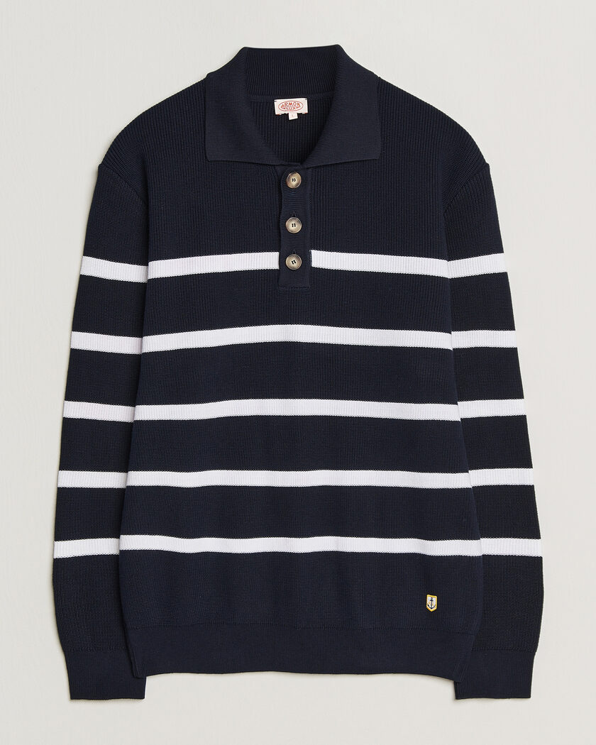 Armor-lux Heritage Knitted Polo Marine/Blanc – Flerfarvet