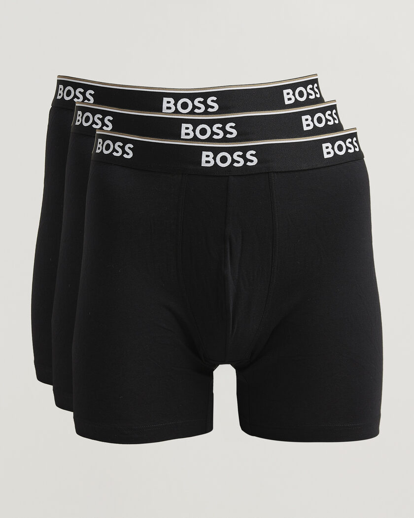 BOSS BLACK 3-Pack Long Leg Boxer Black – Sort
