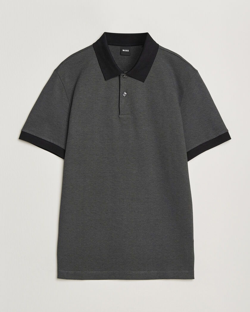 BOSS BLACK Parlay Jersey Polo Black – Sort