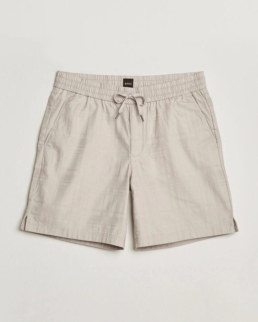 BOSS ORANGE Sandrew Cotton Drawstring Shorts Open Grey – Grå